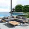 Armen Living Polo 4 piece Outdoor Sectional Set with Dark Gray Cushions and Modern Accent Pillows SETODPO4SE - alternate 4